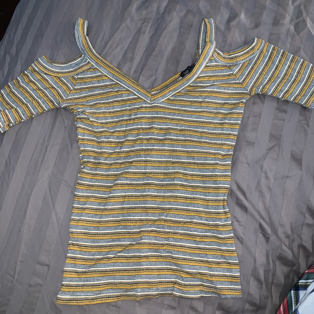 Cropped off the shoulder top